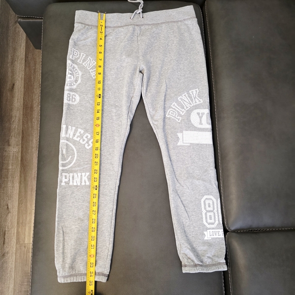 Victoria's Secret PINK Grey White Bling Fashion Show Collection Tracksuit M - Picture 12 of 13